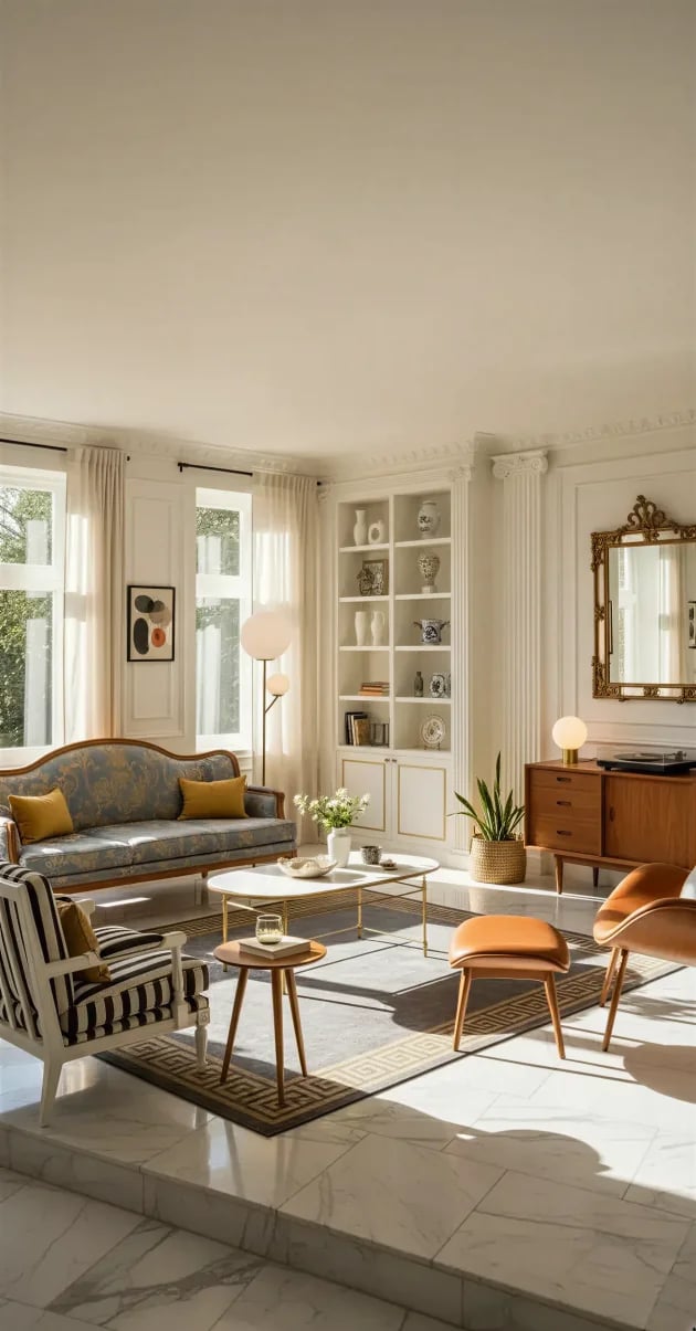 Neo Classical interior design style - AI generated